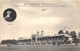 35-RENNES-AVIATIONS-1910- AERODRÔME DES GAYEULLES, BUSSON SUR MONOPLAN BLERIOT VOL AU DESSUS DES TRIBUNES - Rennes