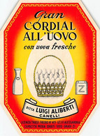014367 "(AT) CANELLI - DITTA LUIGI ALIBERTI - GRAN CORDIAL ALL'UOVO - CON UOVA FRESCHE" ETICHETTA III QUARTO XX SEC. - Alcohols & Spirits