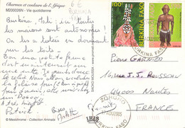 PHILATELIE / MARCOPHILIE / OBLITERATION  / BURKINA FASO SUR CPSM - Burkina Faso (1984-...)