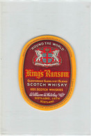 014376 "SCOTALND - LEITH - DISTILLERS WILLIAM WHITELEY - KING'S RANSOM SCOTCH WHISKY" ETICH III QUARTO XX SEC - Whisky