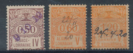 Lot De 3 Timbres Fiscaux (Retraites Ouvrières Paysannes) - Marche Da Bollo