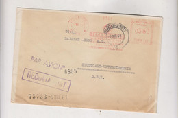 ROMANIA BUCURESTI 1961  Nice Registered  Airmail   Cover To Germany Meter Stamp - Briefe U. Dokumente
