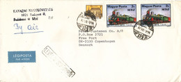 Hungary Cover Sent To Denmark 2-7-1982 Topic Stamps - Lettres & Documents