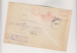 ROMANIA BUCURESTI  1961 Nice Registered  Airmail   Cover To Germany Meter Stamp - Brieven En Documenten
