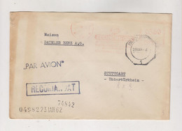 ROMANIA BUCURESTI 1962  Nice Registered  Airmail   Cover To Germany Meter Stamp - Cartas & Documentos