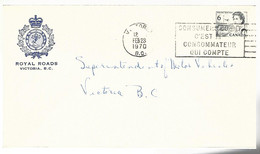 56348 ) Canada Victoria  Postmark 1970  Slogan Royal Roads - Cartas & Documentos