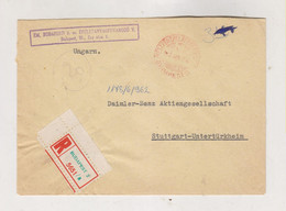 HUNGARY BUDAPEST 1962  Nice Registered     Cover To Germany Meter Stamp - Cartas & Documentos