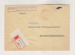 HUNGARY BUDAPEST 1962  Nice Registered     Cover To Germany Meter Stamp - Lettres & Documents