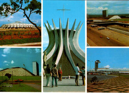 BRASIL - BRASILIA - Ginásio - Teatro - Catedral - Estação Rodoviária - Aeroporto - Brasilia