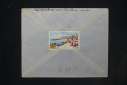 FRANCE - Vignette Touristique De Menton Au Dos D'une Enveloppe Pour Nice En 1946 - L 131081 - Cartas & Documentos