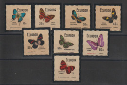Equateur 1970 Papillons 844-51, 8 Val ** MNH - Ecuador