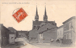 CPA France - Euville Illustré - Rue Des Carrières - Eglise - Rue - Maison - Route - Oblitérée Commercy 1913 - Autres & Non Classés