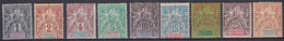 DIEGO SUAREZ - 1892 - YVERT N° 25/33 * MH - COTE = 135 EUR.- - Unused Stamps