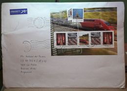 NEDERLAND, Enveloppe Prioritaire Distribuée ARGENTINE. Timbre-poste :Treinen & Trajejecten (train à Grande Vitesse Rouge - Used Stamps