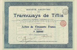 - Titre De 1901 - Société Anonyme Des Tramways De Tiflis (2ème émission?) - N° 121082 - Rusia