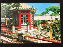 MACAU 70'S A GARDEN VIEW INSIDE A TEMPLE #1106 - Macau