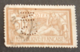 FRANCE TYPE MERSON PERFORE YT 120 OBLITERE C.N  ANNEE 1900 VOIR 2 SCANS - Used Stamps