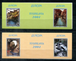 JUGOSLAWIEN MH Mit 3031 + 3032 Mnh (2 Markenheftchen, Privat?) - Europa-Union CEPT 2001 - YUGOSLAVIA / YOUGOSLAVIE - Postzegelboekjes