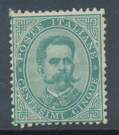 ITALIEN 1879, König Umberto I 25 C Blau Fast Postfrisches Pra.-Stück, Michel 40A / Scott 48 USD 800.- - Neufs