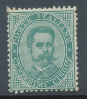 ITALIEN 1879, König Umberto I 25 C Blau Fast Postfrisches Pra.-Stück, Michel 40A / Scott 48 USD 800.- - Ongebruikt