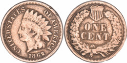 Etats-Unis - 1862 - One Cent - Indian Penny - 07-162 - 1859-1909: Indian Head