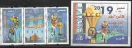 EGYPT, 2019, MNH, FOOTBALL, SOCCER,  AFRICAN NATIONS CUP, 3v+S/SHEET - Coupe D'Afrique Des Nations