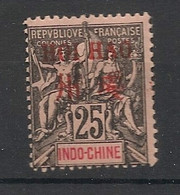 HOI-HAO - 1901 - N°Yv. 9 - Type Groupe 25c Noir Sur Rose  - Neuf * / MH VF - Ungebraucht