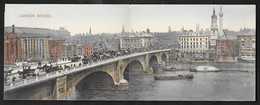 LONDON BRIDGE 1906 N°E437 DOUBLE POSTCARD - River Thames