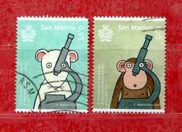 S.Marino °  2017 - Divieto Di Sperimentazione Animale. Unif. 2568-2569. Usato. - Used Stamps