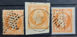 FRANCE 1862 - Canceled - YT 23, 23a, 23b - 1862 Napoléon III