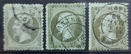 FRANCE 1862 - Canceled - YT 19, 19a, 19c - 1862 Napoleon III