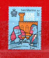 S.Marino °  2018 - AUGURI BUONE FESTE. Unif. 2583. Usato. - Used Stamps