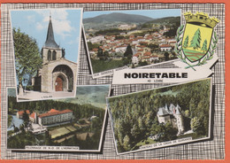 D42 - NOIRETABLE -L'ÉGLISE/VUE GÉNÉRALE AÉRIENNE/PÉLERINAGE DE N.D. DE L'HERMITAGE/CHATEAU DE LA CROIX DE GUIRANDE - Noiretable