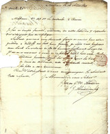 1820 De Morlaix Alexandre Fils   Lettre  Sign. NAVIGATION BRICK LA VICTOIRE  Pour Mme Le Couteulx Rouen V.HISTORIQUE - 1800 – 1899