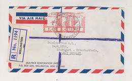 NEW ZEALAND WELLINGTON  1964 Nice Registered  Airmail  Cover To Germany Meter Stamp - Briefe U. Dokumente