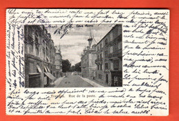 ZRV-27 Yverdon Rue De La Poste Dos Simple. Circulé 1909 Avec Cachet Service Militaire Place D'Armes Yverdon - Yverdon-les-Bains 