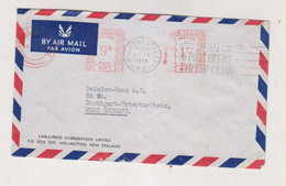 NEW ZEALAND WELLINGTON  1958 Nice  Airmail  Cover To Germany Meter Stamp - Lettres & Documents