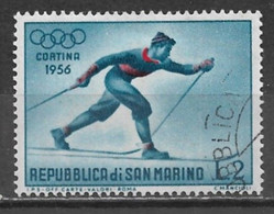 San Marino 1955. Scott #365 (U) Winter Olympic Games, Cortina D'Ampezzo, Cross-country Skiing - Usados