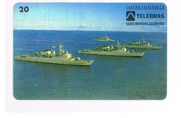 BRASILE ( BRAZIL) - TELEBRAS   -   1995  SHIPS: NAVAL TEAM   - USED - RIF.10517 - Bateaux