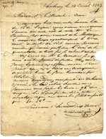 1823 De Cherbourg  Noel Agnes     Lettre  Sign. NEGOCE NAVIGATION MARTINIQUE QUARANTAINE   Pour Mme Le Couteulx Rouen V. - Documents Historiques