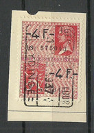 BELGIEN Belgium Belgique O 1937 Revenue Fiscal Tax Steuermarke With Overprint - Timbres