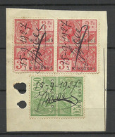 BELGIEN Belgium Belgique O 1927 Revenue Fiscal Tax Steuermarken On Out Out - Stamps
