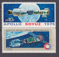 1975 United States USA 1179-1180Paar Apollo-Soyuz Test Project - United States