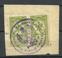 POLEN Poland 1920ies - 2 Documentary Tax Stempelmarken Revenue Oplata Stemplowa O On Out Cut - Revenue Stamps