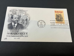 (1 K 24) USA - FDC Cover Horatio Alger (1982) - 1981-1990