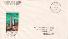 Seychelles 1969 Space Cover FDC First Stamps Space Seychelles 5c APOLLO XI - Seychelles