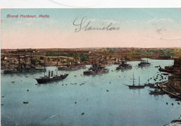 MALTE GRAND HARBOUR MALTA 1915 - Malte