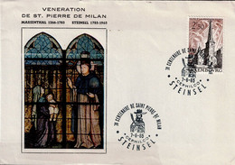 Luxemburg - Umschlag "700 Jahre Verehrung Des Heiligen Petrus Von Mailand" (MiNr: 641) 1965 - Siehe Scan  LESEN - Cartas & Documentos