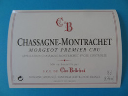 Etiquette Neuve Chassagne Montrachet 1er Cru Morgeot Domaine Louis Nié - Bourgogne