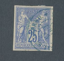 COLONIES GENERALES - N°36 OBLITERE AVEC CAD BLEU - 1877/79 - Sage